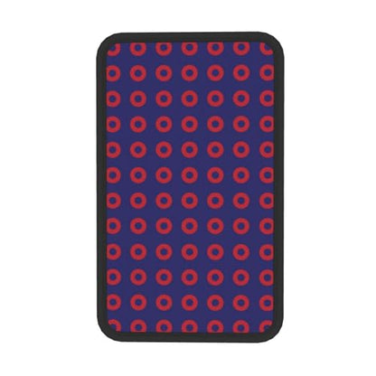 Phish Red Donut Circles On Blue Auto Center Console Cover Universal Car Armrest Pad Waterproof Women Men Automotive Interior Accessories for Most Vehicle SUV - color: Phish Red Donut Circles On Blue