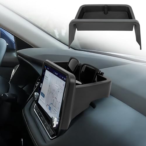 Center Console Organizer Compatible with 2021-2025 2026 Nissan Rogue S/SV/Rock Creek Dashboard Tray Interior Insert Accessories Behind Screen Black (Only Fit 8-Inch Screen) - size: Only Fit 8-Inch Screen