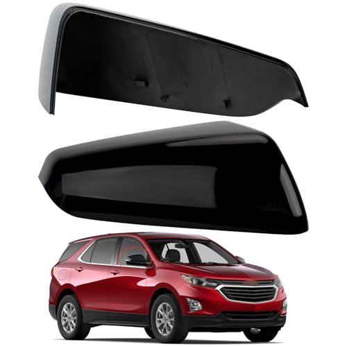 Passenger Side Mirror Cover Replacement for Chevrolet Equinox 2018 2019 2020 2021 2022 2023, for GMC Terrain 2018-2023 - Right Side Mirror Covers, Rear View Mirrors Cap Accessories Black - color: Black, size: Passenger Side (Right)
