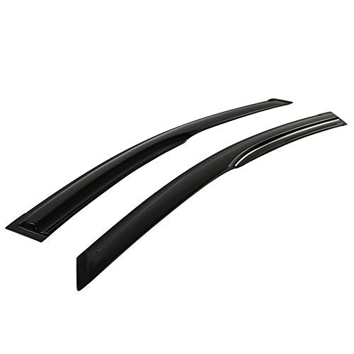 Window Visor Compatible with 2013-2018 Toyota RAV4 XU50, Acrylic Smoke Tinted & Semi-Transparent by IKON MOTORSPORTS - color: Mugen Style Smoke/Tinted