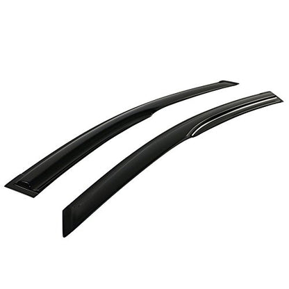 Window Visor Compatible with 2013-2018 Toyota RAV4 XU50, Acrylic Smoke Tinted & Semi-Transparent by IKON MOTORSPORTS - color: Mugen Style Smoke/Tinted