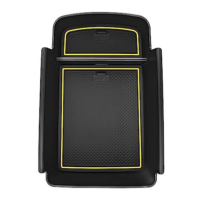 SKTU for 2024 2025 2026 Buick Envista Accessories Center Console Organizer 2024 2025 2026 Envista Console Tray 2024 2025 2026 Envista Armrest Box Envista Tray with Sunglasses Holder (Yellow) - color: 2024-2026 Envista Yellow