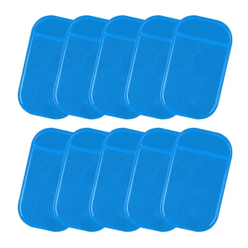 10PCS Car Dashboard Non-Slip Mat, Multifunctional Anti-Slide Sticky Pad for Auto Dashboard, Anti-Slip Dash Pad for Cell Phone, Radar Detector, Keys, Glasses, GPS, Coins (Blue) - color: Blue