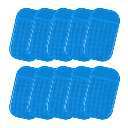 10PCS Car Dashboard Non-Slip Mat, Multifunctional Anti-Slide Sticky Pad for Auto Dashboard, Anti-Slip Dash Pad for Cell Phone, Radar Detector, Keys, Glasses, GPS, Coins (Blue) - color: Blue