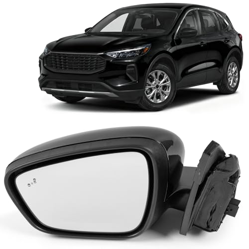 Left Side Mirror Replacement Compatible with Ford Escape 2020 2021 2022 2023 Power Adjustable Heated with Blind Spot Rear View Mirror Driver Side 7Pins
