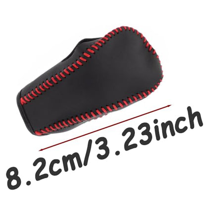 Riloer Gear Shift Knob Cover, Leather Shift Lever Cover, Compatible with New Buick 2015-2020, Compatible with Buick Envision 2014-2021, 1 Set (Red Thread) - color: Red Thread