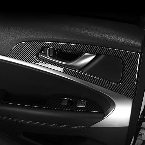 Car Inner Door Panel Strip Trim Cover Compatible with Genesis G70 2019-2025, Auto Interior Upgrade Accessories(Carbon Fiber Pattern)