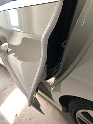 Winunite 65.6ft(20m) Car Door Edge Guards White – Fits Most Vehicles, No Glue, U-Shaped, Built-in Metal Clips, Scratch and Chip Resistant – Reduces Dings in Parking Lots - color: white, size: 65-3/5Ft