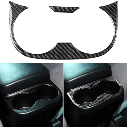 NVCNX Real Premium Carbon Fiber for Toyota 2nd Gen Tacoma Accessories 2005-2015 2006 2007 2008 2009 2010 2011 2012 2013 2014 Car Armrest Rear Cup Holder Cover Interior Trim Sticker Decal 2PCs - color: Armrest Rear Cup Holder Trim - for 2005-2015