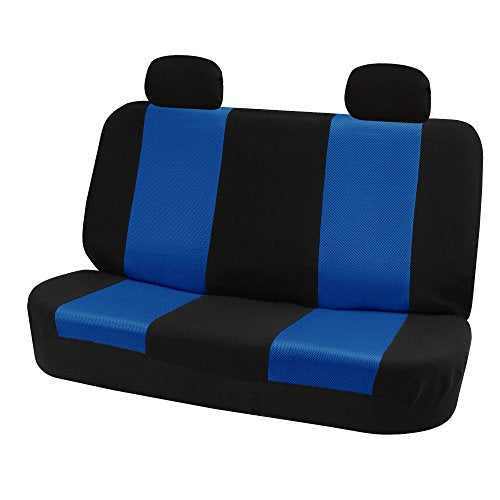 FH Group 3D Air Mesh Car Seat Covers Rear Bench Set – Universal Fit Bench Seat Protector, Washable Automotive Seat Cover for SUV, Sedan, Truck, Car Accessories, Blue - color: Blue, size: Rear Set
