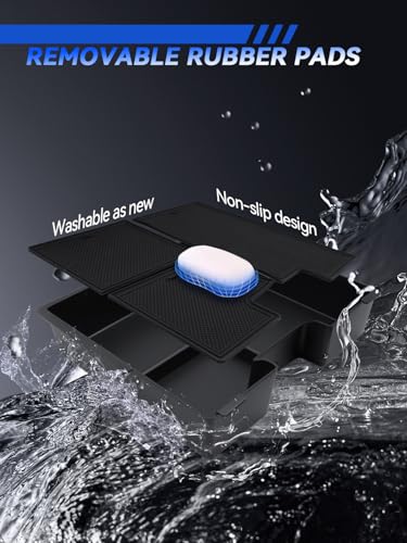 for Model 3 Center Console Organizer Armrest Tray Middle Storage Box Insert Container Durable ABS Plastic Accessories 2024 2025 - size: for 2016-2026 Nissan Titan
