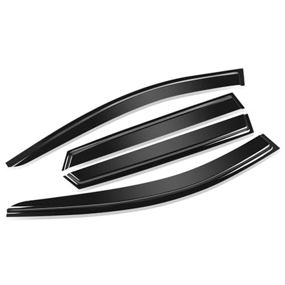 Auto Dynasty 4 Pieces Tape-On Window Visors Deflector Rain Guard Compatible with Tucson 2022-2024, Acrylic - size: 22-24 Tucson