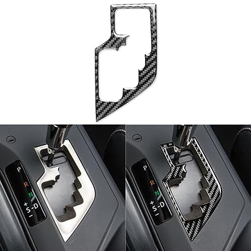 NVCNX Real Premium Carbon Fiber Car Center Console Automatic Transmission Gear Shift Panel Cover Decal Compatible with Toyota RAV4 2013 2014 2015 XLE LE Limited Interior Trim Accessories Black - C - color: 2013-2015 Gear Shift Panel Trim - C