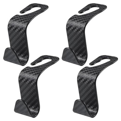 4 PCS Car Seat Hooks Set,Universal Car Headrest Hooks for Bags Purses Groceries, Back Seat Organizer Hanger,Black Pattern Design - color: Black Pattern Design
