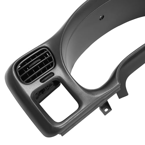 KUAFU Dash Radio Trim Bezel Cover Compatible with 1998-2004 Chevy Chevrolet S10 Blazer GMC Jimmy Dashboard Radio Panel Only Fit Single Din - color: Black