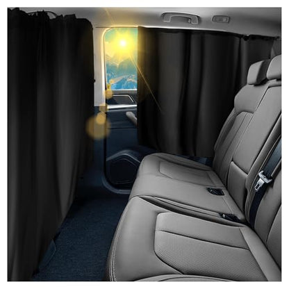 3PCS Car Window Shades Kit,Thickened Vinyl Coated Car Window Covers for Privacy and Maintaining Cool Auto Interior Temperature,Universal Cars Curtains for Windows - color: Small