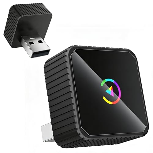 Wireless CarPlay Adapter, 2-in-1 Mini CarPlay & Android Auto Wireless Adapter, Plug & Play, Auto Connect, Car Accessories, Car Play Dongle Compatible with iPhone & Android