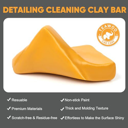 TEAWOO Car Clay Bar 4 Pack 400g, Premium No Scratch Magic Clay for Car Wash, Auto Detailing Cleaner for Auto, SUV, RV, Truck & Glass - size: 4 count