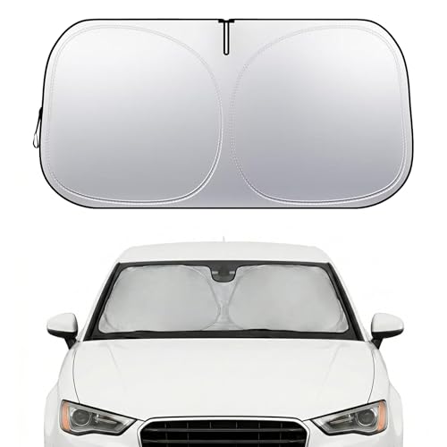 Audi A3 A4 A5 Windshield Sun Shade, Custom Fit Foldable Front Window Sunshade Visor, UV and Heat Protection Interior Cover, Fits 1995–2024 Models - size: for A3 A4 A5 2014-2025