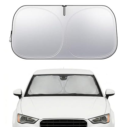 Audi A3 A4 A5 Windshield Sun Shade, Custom Fit Foldable Front Window Sunshade Visor, UV and Heat Protection Interior Cover, Fits 1995–2024 Models - size: for A3 A4 A5 2014-2025