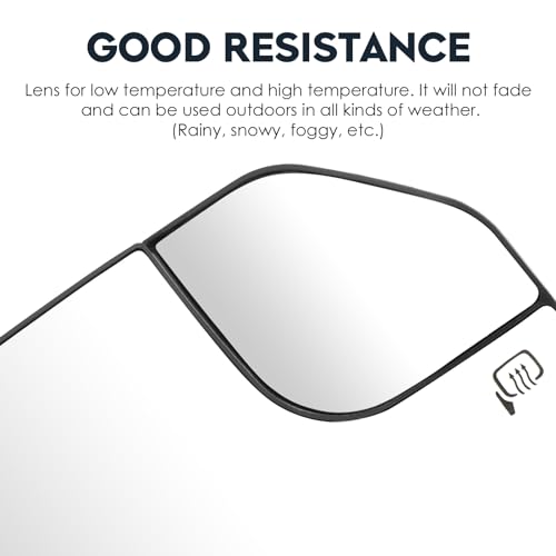Driver Left Side Heated Blind Spot Mirror Glass Fit for 2015-2020 Ford F-150, 2.7L 3.0L 3.3L 3.5L 5.0L, Side View Mirror Glass, Replacement for FL3Z17K707L - size: Driver Side(Left)