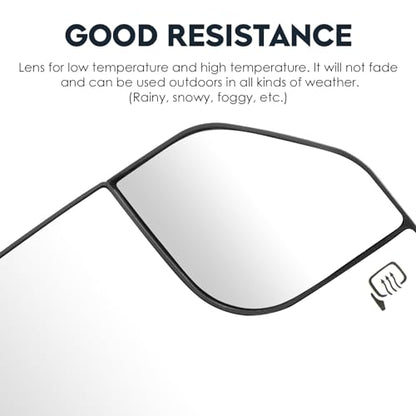 Driver Left Side Heated Blind Spot Mirror Glass Fit for 2015-2020 Ford F-150, 2.7L 3.0L 3.3L 3.5L 5.0L, Side View Mirror Glass, Replacement for FL3Z17K707L - size: Driver Side(Left)