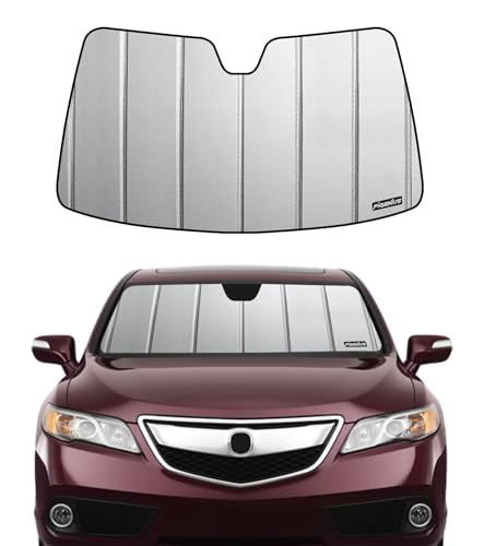 Pigenius Windshield Sunshade for Acura RDX 2013-2018 No Camera, Premium Grey Leather Finish - color: SafeGuard, size: 2013-2018 RDX w/o