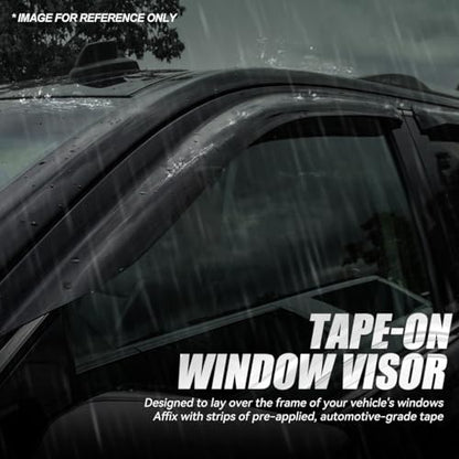 Auto Dynasty Rain Guards Tape-On Compatible with 2016-2021 Tucson, Acrylic Window Visors Deflector - size: 16-21 Tucson
