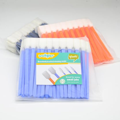 Wellgler’s 5.11" Foam Cleaning Swabs, Ideal for DTF Printers, Gun Maintenance, Printheads, Scanners, Camera Lenses, Chips, Hard Drives and Precision Optical Equipment, 200 PCS ﻿ - color: Blue 200