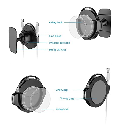 daite Socket Car Mount Grips Holder for Phone Stand 360 Rotation Dashboard Sticker Holder for Socket Mount Users on Car Dashboard Home Wall Office and Kitchen (Rotation + Flat) - style: Rotation + Flat