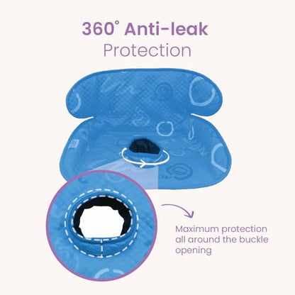 Piddle Pad 2-Pack, Potty Training Car Seat Protector, Toddler Car Seat Cover & Stroller Protector, Machine Washable Waterproof Car Seat, Anti-Slip, Universal Fit (Blue) - color: Blue