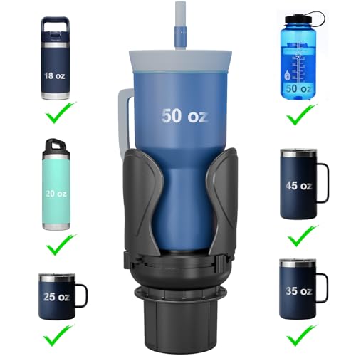 Car Cup Holder Expander, Cup Holder Extender Adapter with Expandable Arm and Adjustable Base, Compatible with Yeti Ramblers, Hydro Flasks, Stanley, Owala Most Coffee Mugs Bottles & Cups - size: CUP-T-1pack