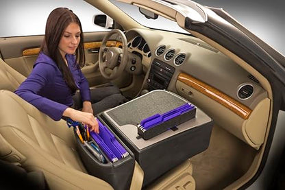 AutoExec Efficiency FileMaster Car Desk for Your Vehicle Workstation and Mobile Office, Grey - color: Grey, style: Desk only