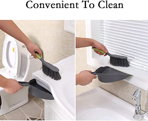 Dust Pan Broom Dustpan Brush - Dust Pans with Brush, Hand Broom and Dustpan Set, Handheld Broom and Dustpan Set, Used to Clean Floors, Tables, Animal Cages, PET Fiber Bristles (3pcs) - size: 3set