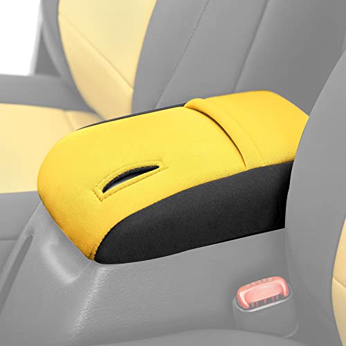 Diver Down Neoprene Center Console Cover - Fits Jeep 1997-2006 TJ Wrangler - Cushioned Armrest Cover - Doesn't Burn Your Elbow - Tight Custom Fit - Comfortable Foam Armrest Pad (97-00 Yellow) - color: Yellow, size: 1997-2000 TJ