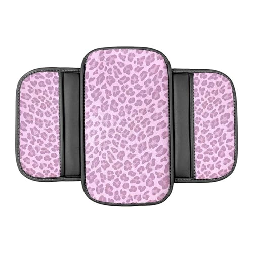 Auto Center Console Pad PU Leather Car Armrest Seat Box Cover Protector Universal Fit (Pink) - color: Pink