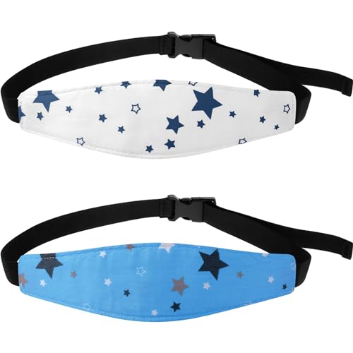 HESTYA 2 Pcs Carseat Head Support Toddler, Stroller Seat Headrest for Sleeping Traveling, Neck Relief Headband Strap for Kids Children Toddler Infant(Star) - color: Star