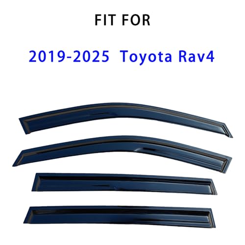 Tape On Window Visors Rain Guards Deflectors Compatible with Toyota Rav4 2019-2025, Side Vent Window Deflector Rain Guard Shade for Rav-4 19-25,Rav4 Window Covers,Truck Accessories-4pcs - size: For Toyota Rav4 2019-2025