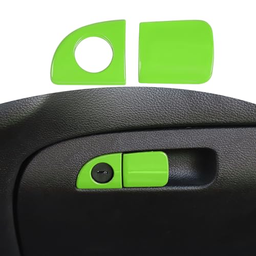 RT-TCZ for Challenger Glove Box Latch Handle Trim Cover Green for Dodge Charger 2010 Up for Challenger 2015 Up for Chrysler 300C 2011 Up Green Interior Accessories 2pcs - color: Green