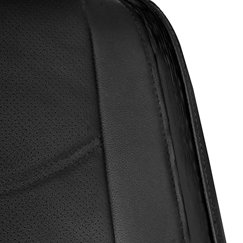 FH Group Full Set Faux Leather Car Seat Covers - Universal Fit, Low Back Front Seat Covers, Airbag Compatible, Split Bench Rear Seat Cover for SUV, Sedan Black - color: Black, style: Seat Covers