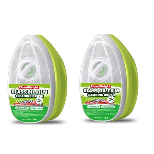 2 Pack Automotive Oil Film Cleaning Brush, Car Glass Oil Film Cleaner Brush, Repellent Film for car Windows, Improves Clarity and Visibility,Universal Clear Windshield Cleaner Wipe Board