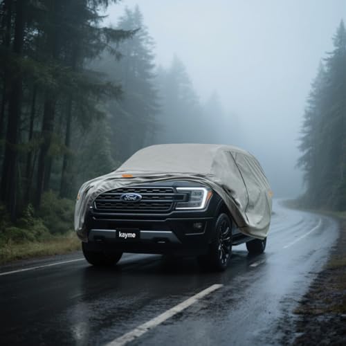 Kayme Heavy Duty SUV Car Cover Custom Fit Ford Expedition MAX EL LWB Waterproof All Weather for Automobiles, Full Exterior Covers Sun Rain UV Protection.（Deliver About 3-10 Days） - size: Custom Fit for Ford Expedition MAX EL