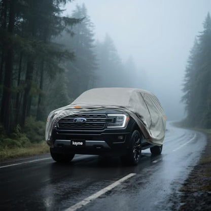Kayme Heavy Duty SUV Car Cover Custom Fit Ford Expedition MAX EL LWB Waterproof All Weather for Automobiles, Full Exterior Covers Sun Rain UV Protection.（Deliver About 3-10 Days） - size: Custom Fit for Ford Expedition MAX EL