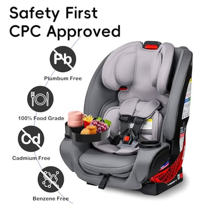 [2 Packs] Kids Car Seat Tray, Travel Tray with Cup Holder for Toddler Baby, Kids Car Seat Food Snack Organizer for Road Trip, Stroller snack tray travel must haves - Black - color: Black-2 Packs