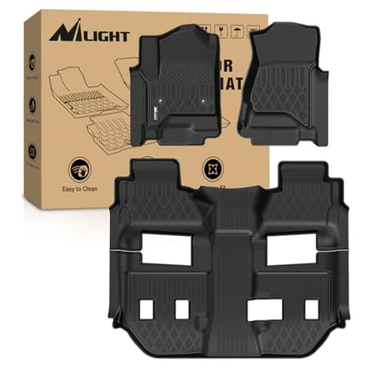 Nilight TPE Floor Mats for Chevy Chevrolet Suburban GMC Yukon XL Bucket Seats 2015 2016 2017 2018 2019 2020 All Weather Custom Fit Heavy Duty Floor Liners - color: 2015-2020 Suburban GMC Yukon|Bucket Seat|
