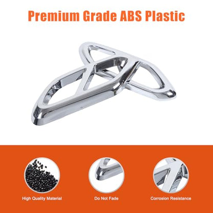 2PCS Car Exhaust Pipe Cover Compatible with Mercedes-Benz GLC Class 2023 Exhaust Tail Pipe Cover Trim Rear Bumper Exhaust Pipe Cover ABS Exterior Accessories (Silver) - style: Silver