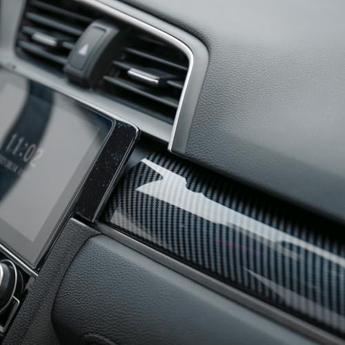 YINGTUU for Honda Civic Accessories 10th Gen 2016 2017 2018 2019 2020 2021 Interior Car Center Console Trim Panel Sticker Protection Carbon Fiber Pattern - color: Dashboard Panel Cover