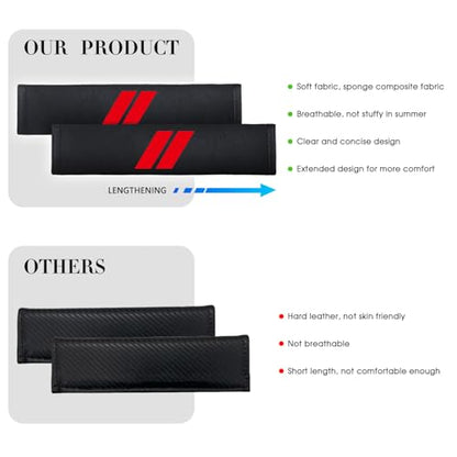 2PCS Seat Belt Covers Compatible with Dodge Challenger Charger SRT RAM Car Accessories, Seatbelt Shoulder Strap Pads Safety Belt Cushions Protective Sleeves - color: Seat Covers-RAM