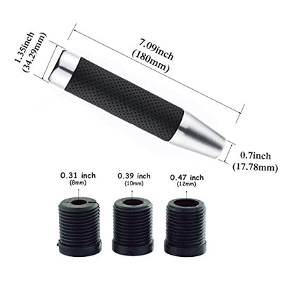 Abfer Tall Shift Knob Weighted Gear Stick Shifter Knob Car Long Shifting Lever Replace Extension Fit Most Manual Automatic Transmission Vehicle, Silver - color: silver-1
