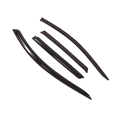 Outside Mount Window Vent Visors Rain Guards Compatible with Mazda CX-5 2013-2017 | Side Window Wind Deflectors Rain Shields | Black Tinted, 4 Pcs Set, BGWV-715 - color: Black Tinted, size: For Mazda CX-5 2013-2017